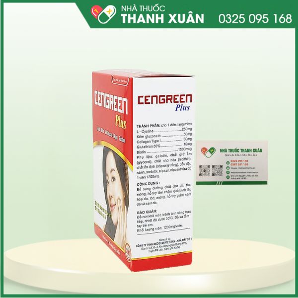 Cengreen Plus bổ sung dưỡng chất cho da, tóc, móng